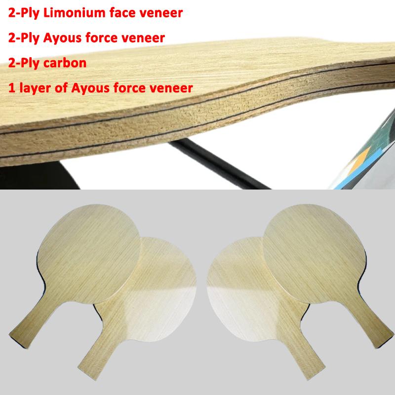 Table Tennis Zhang Jike - Table Tennis Blade with Limonium-Spruce-Ayous Layers