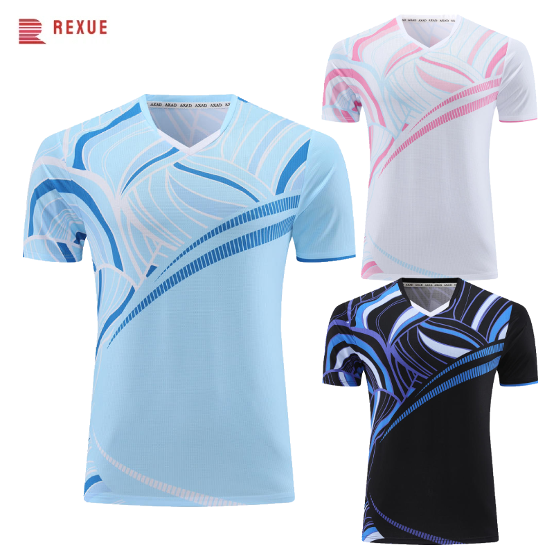 Table Tennis Shirt - Light Blue Table Tennis Jersey Men