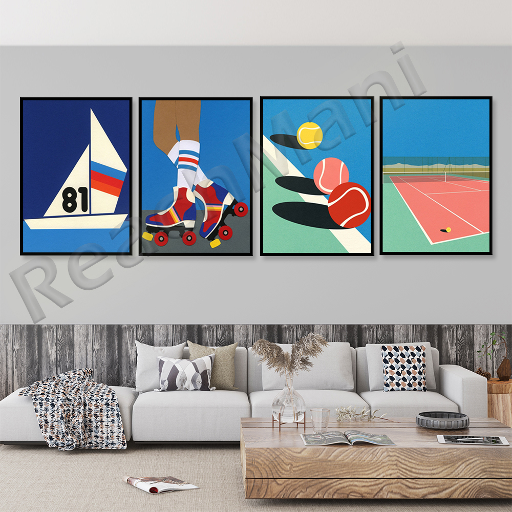 Table Tennis Illustration - Table tennis poster,sport illustration, tennis print,