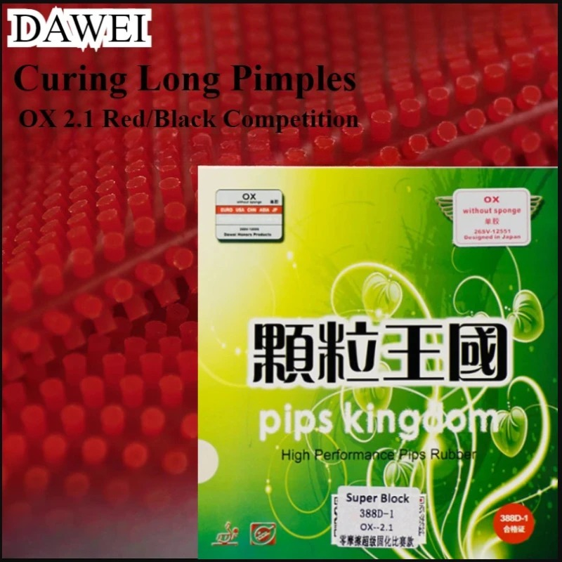 DAWEI 388d-1 Curing Long Pimpl - Table Tennis Forehand Rubber reseña y precio