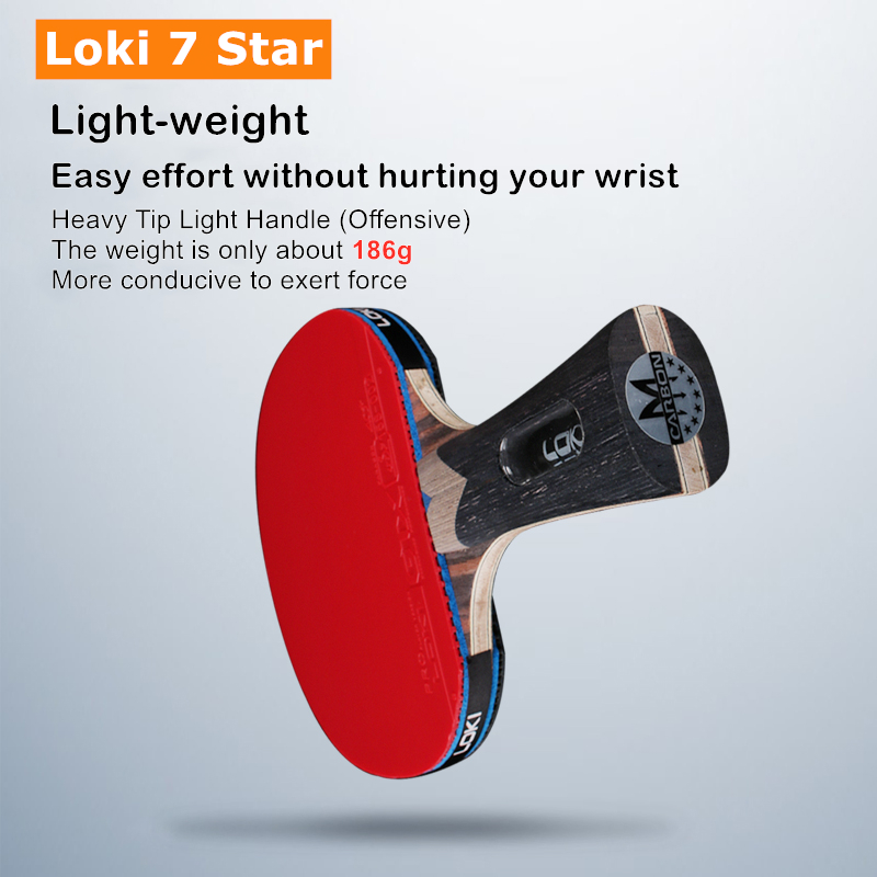 Loki 7 Star Table Tennis Racke - Table Tennis Forehand Rubber reseña y precio