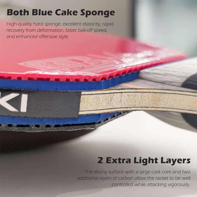 Loki 7 Star Table Tennis Racke - Table Tennis Forehand Rubber reseña y precio