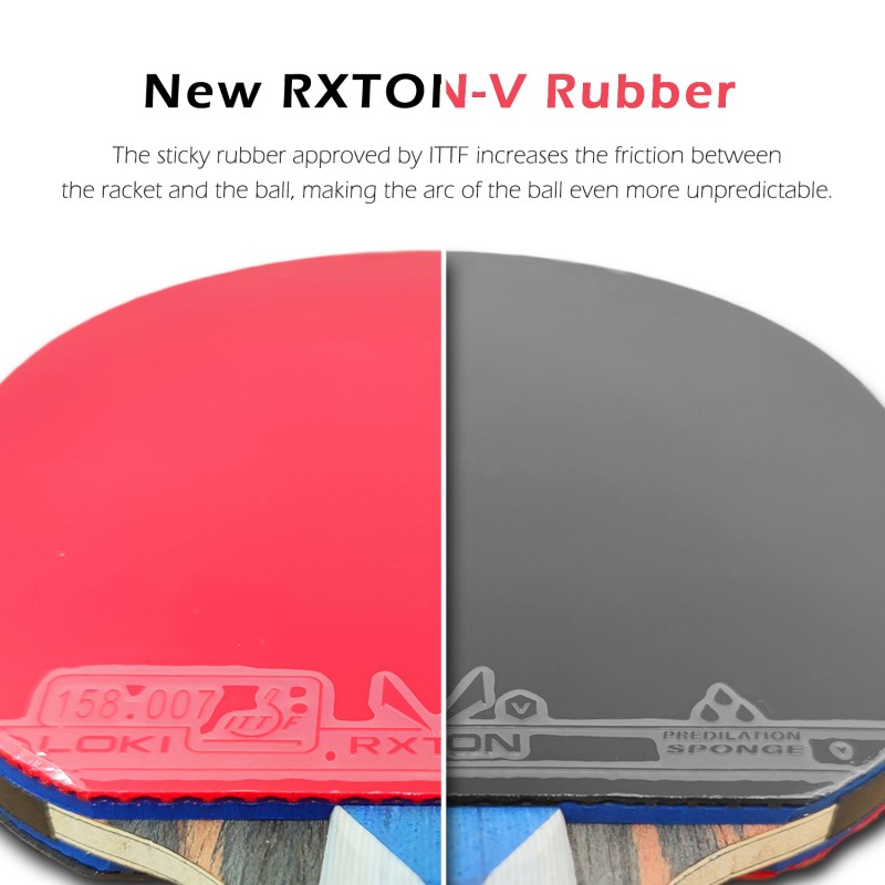 Loki 7 Star Table Tennis Racke - Table Tennis Forehand Rubber reseña y precio