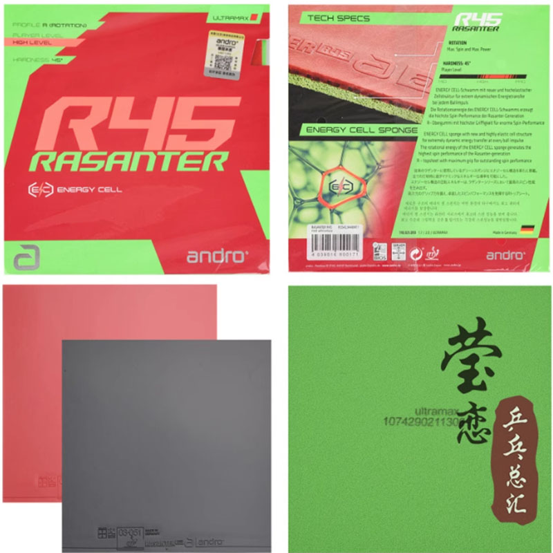 Andro Rasanter R45 47 50 C45 4 - Table Tennis Shop reseña y precio