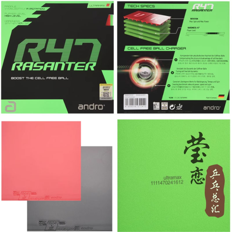 Andro Rasanter R45 47 50 C45 4 - Table Tennis Shop reseña y precio