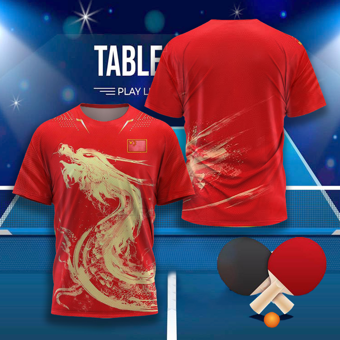 CHINA Dragon Table Tennis Grap - Table Tennis Xu Xin reseña y precio