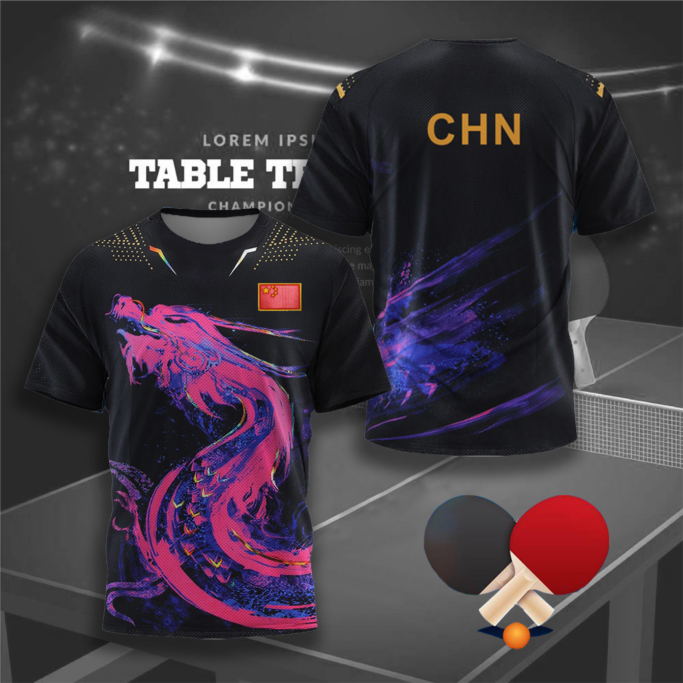 CHINA Dragon Table Tennis Grap - Table Tennis Xu Xin reseña y precio