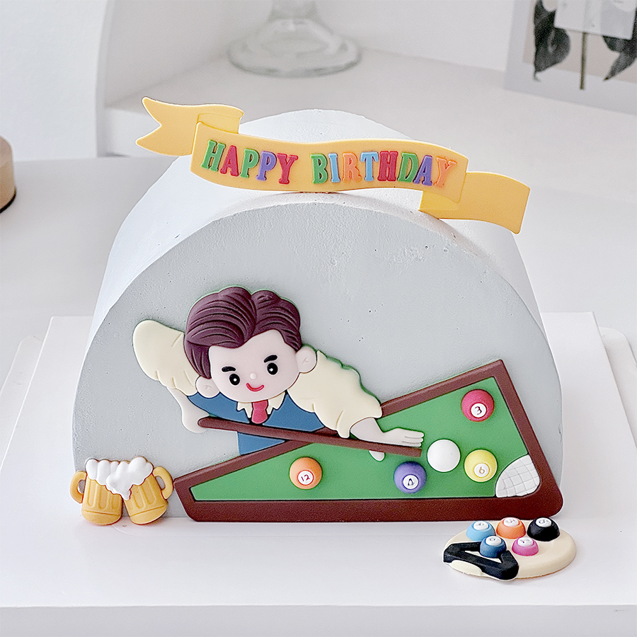 Billiard Cake Birthday Decorat - Table Tennis Shop reseña y precio