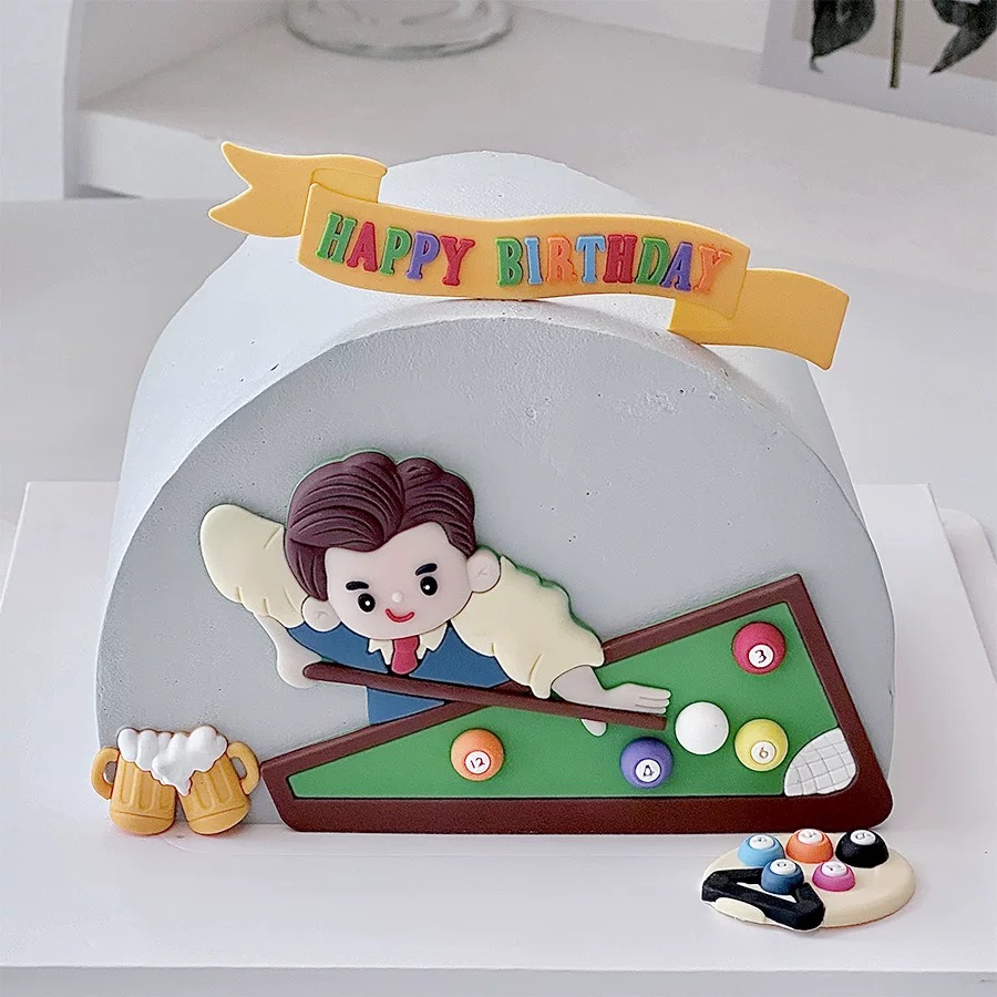 Billiard Cake Birthday Decorat - Table Tennis Shop reseña y precio