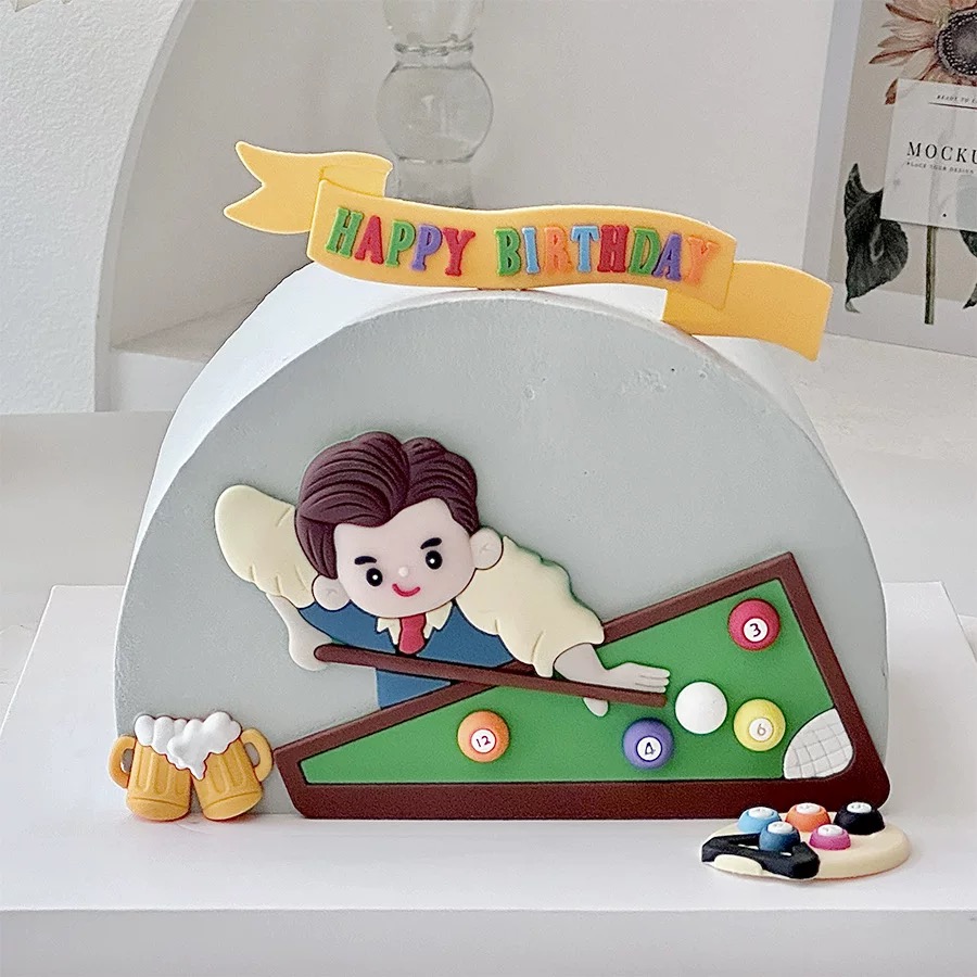 Billiard Cake Birthday Decorat - Table Tennis Shop reseña y precio