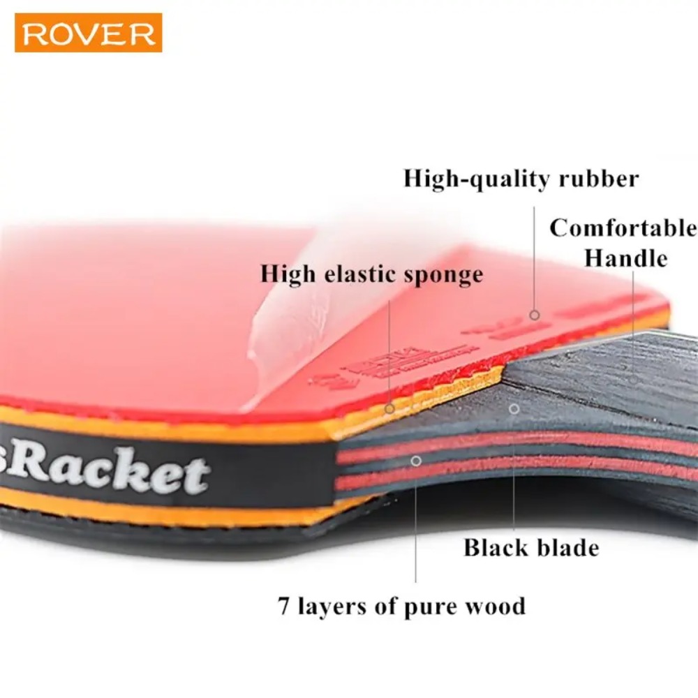 6Star Table Tennis Racket Suit - Table Tennis Forehand Rubber reseña y precio